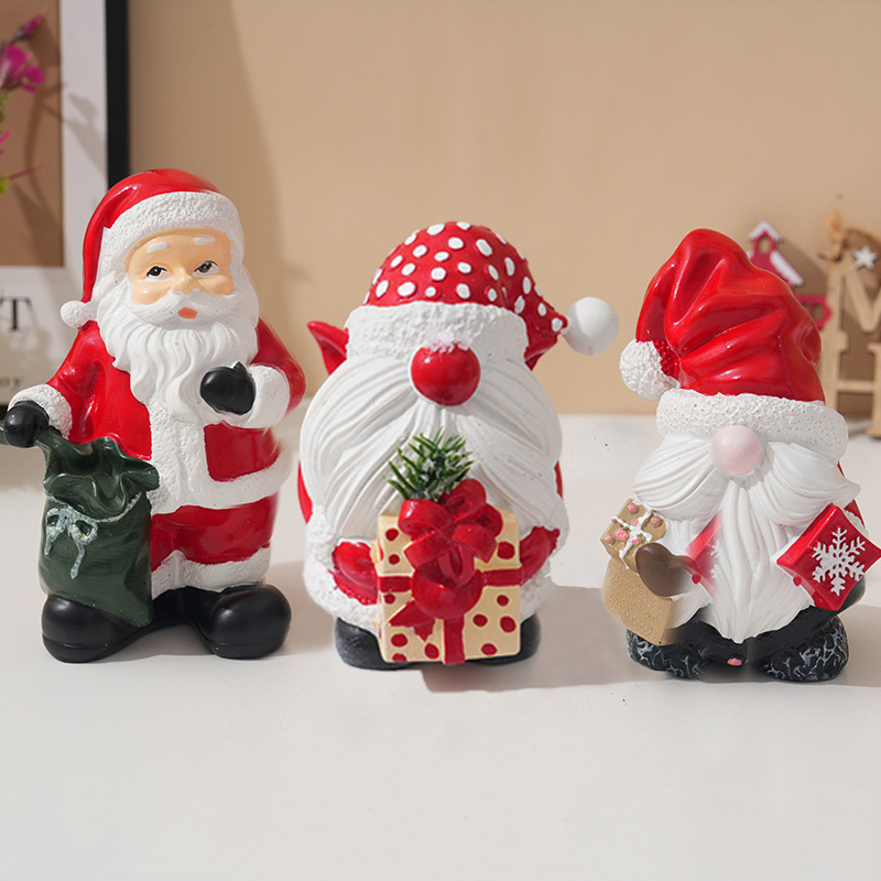 Vintage Collectible Santa - Рождественский орнамент из смолы Санта-Клауса, винтажный