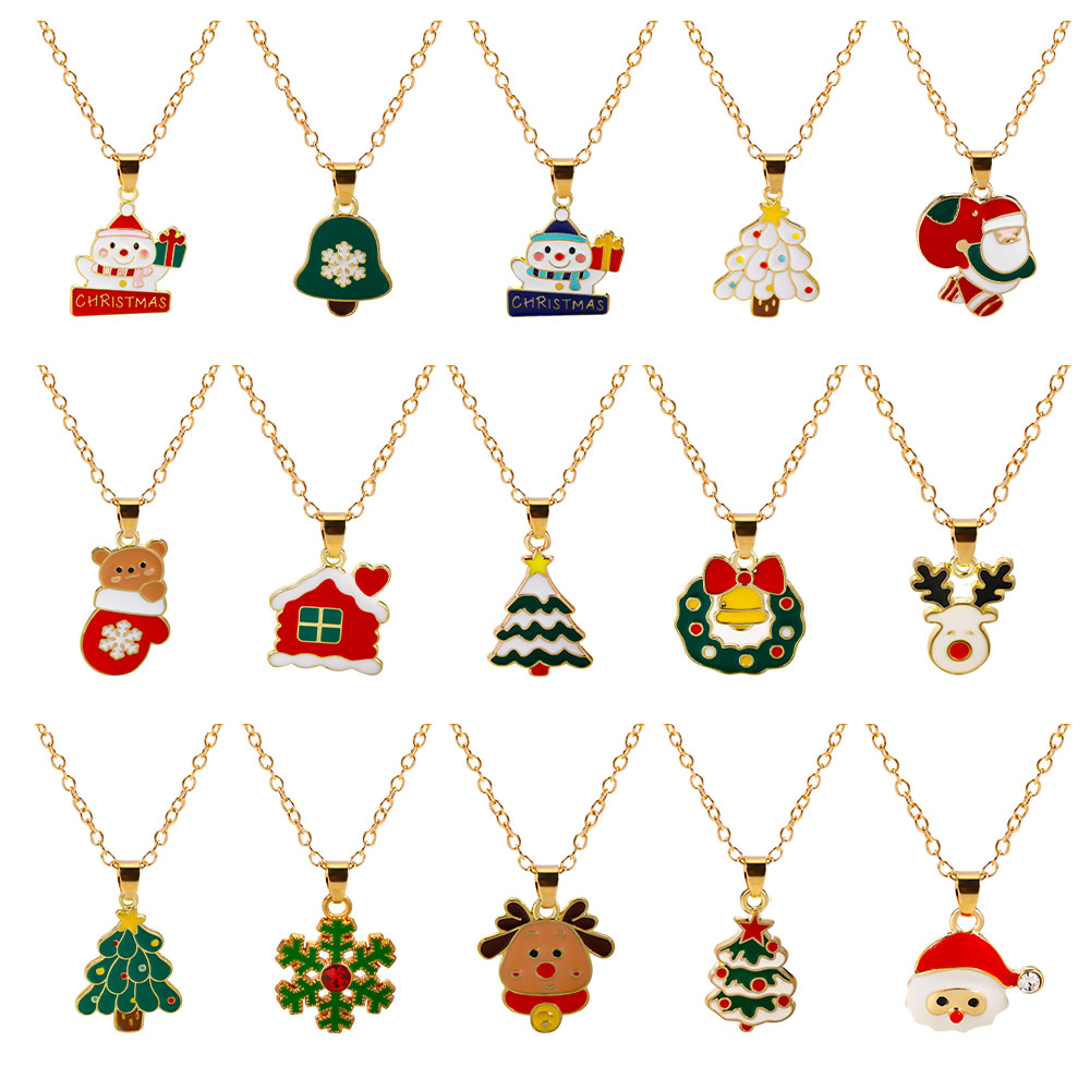 Vintage Collectible Santa - 33 стиля Рождественская коллекция ожерелье конфеты