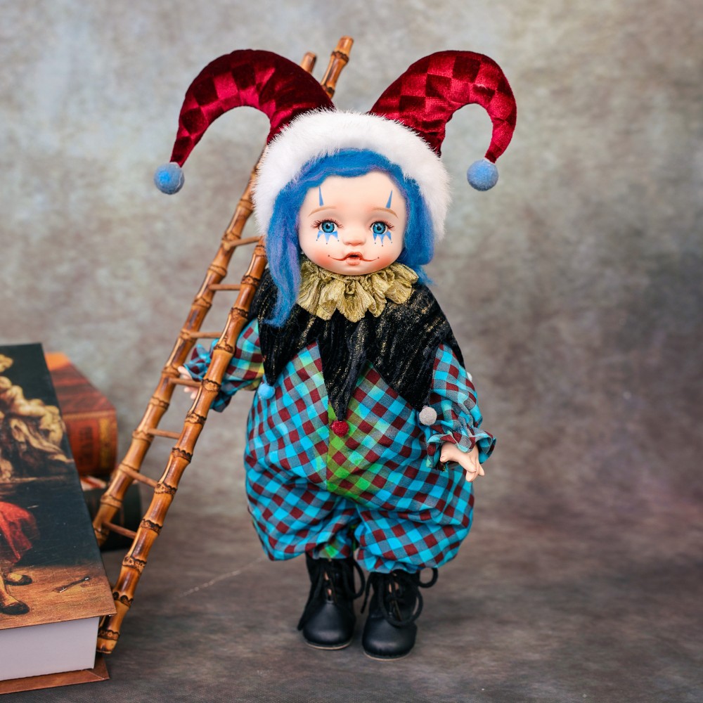 Vintage Collectible Clowns - Подарок на Хэллоуин: 14-дюймовая керамическая кукла-клоун,