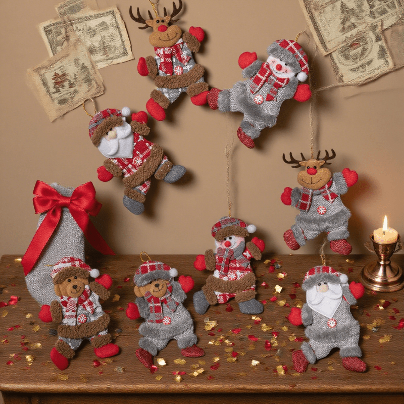 Набор из 3-х подвесных украшен – обзор и цена Vintage Collectible Santa