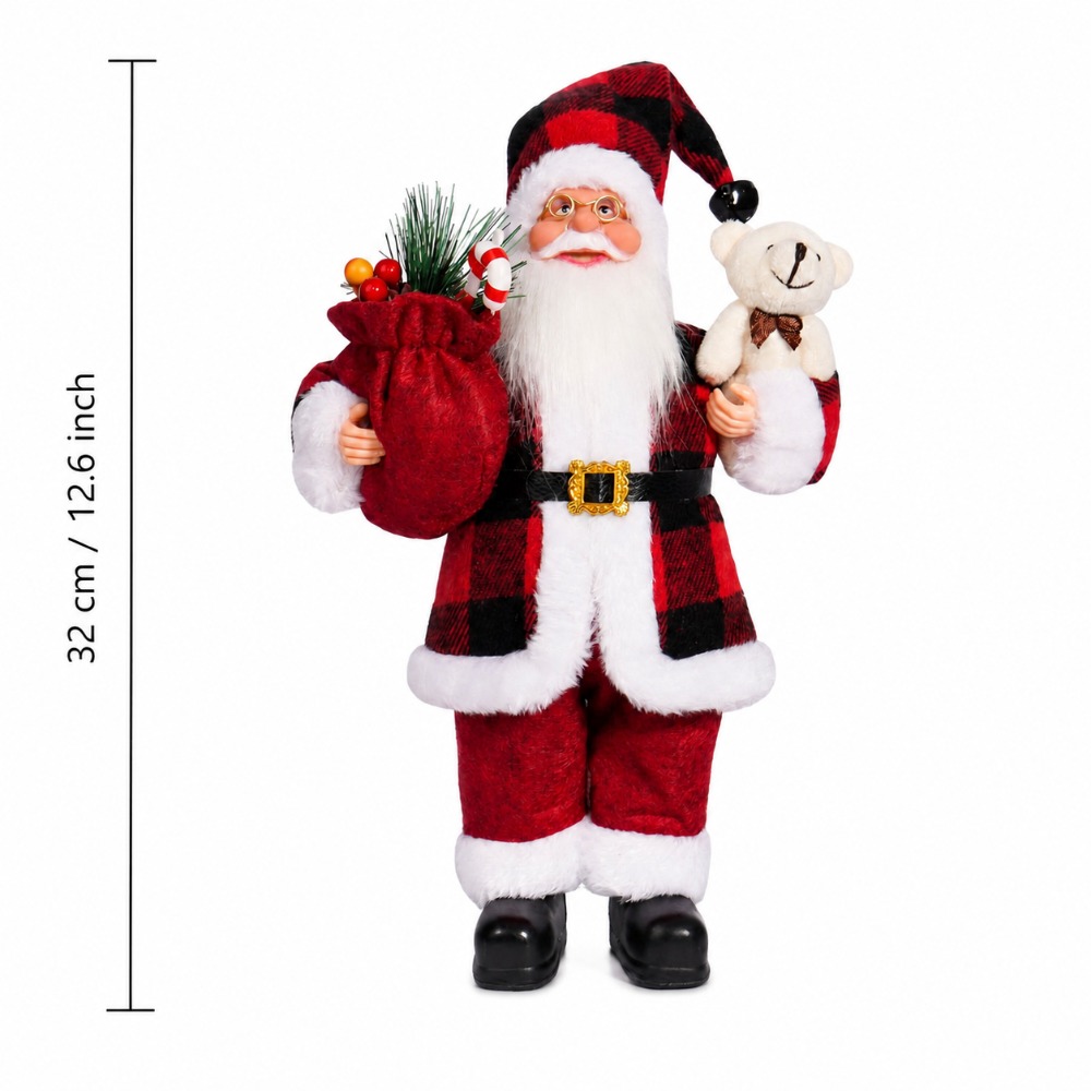 Красно-черная фигурка Санты в  – обзор и цена Vintage Collectible Santa